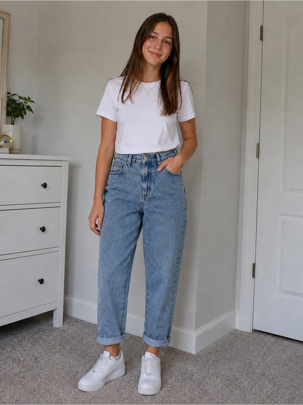 Route 66 Women’s Y2K Light Wash High Rise Mom Jeans Size 13/14 Cropped Denim